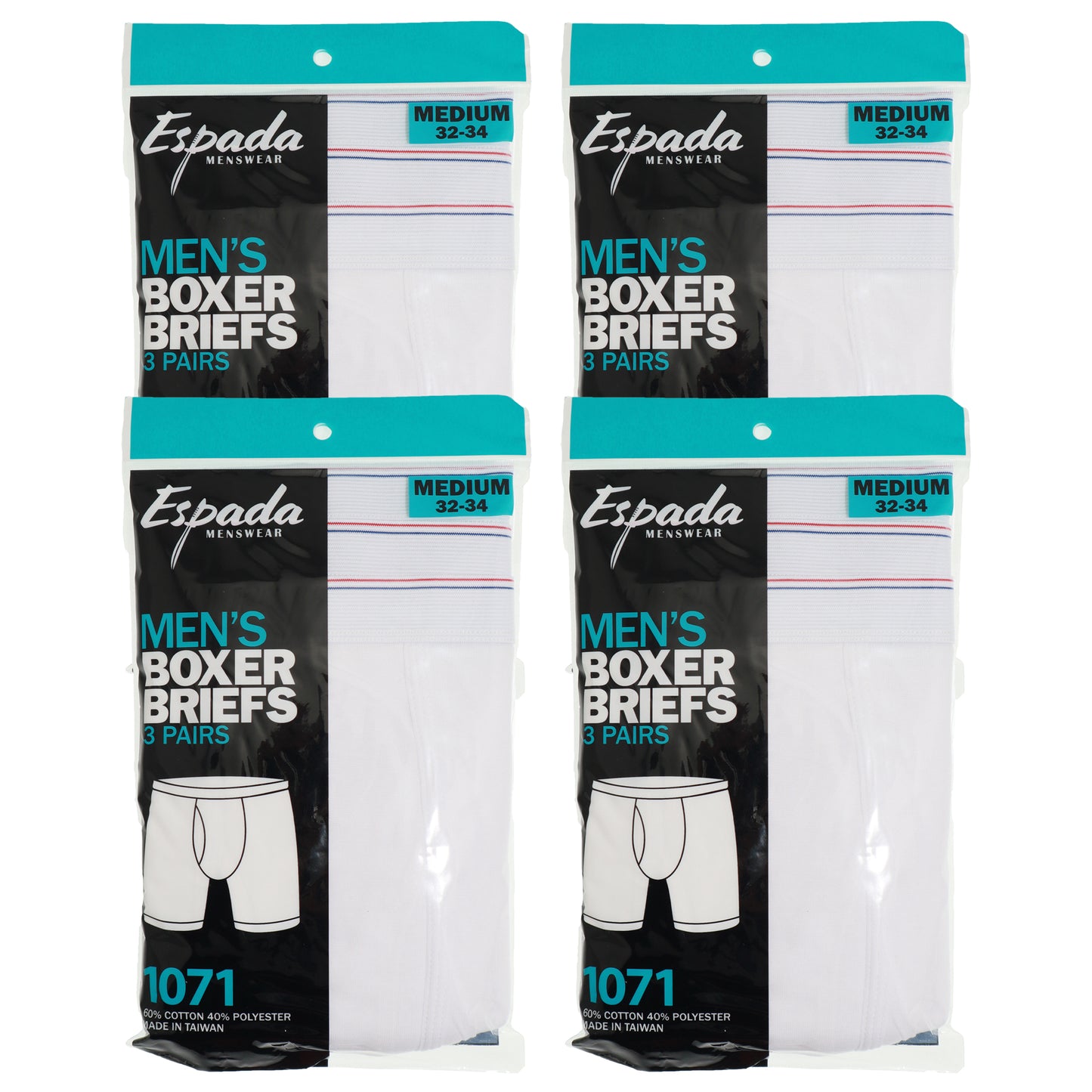 Mens Comfort Boxer Briefs (12-Pack)