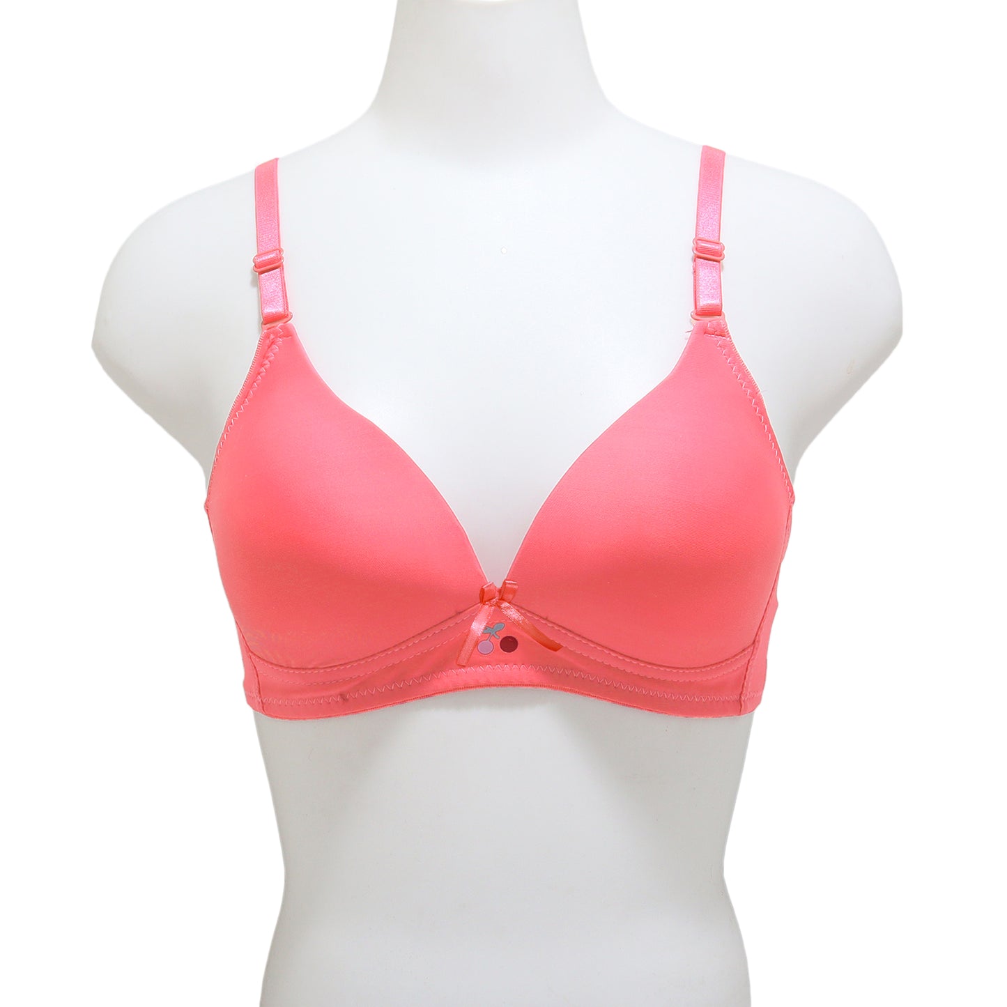 Wire-free Lightly Padded A-Cup Bras with Cherry Print Detail (6-Pack)