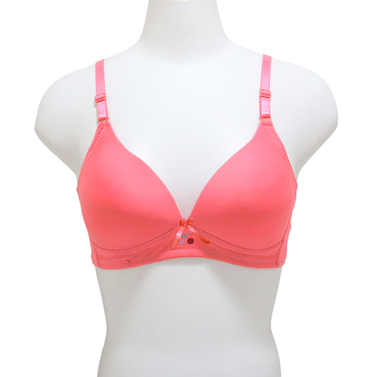 Wire-free Lightly Padded A-Cup Bras with Cherry Print Detail (6-Pack)