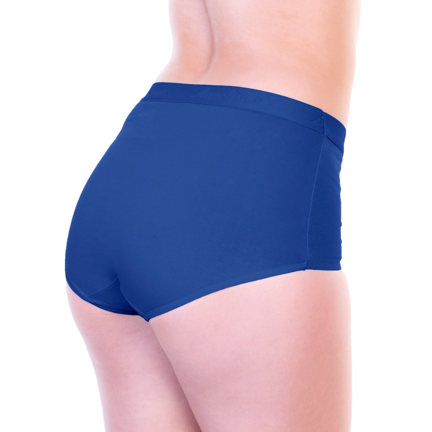 Cotton High Waist Panties with Elastic Waistband (6-Pack)