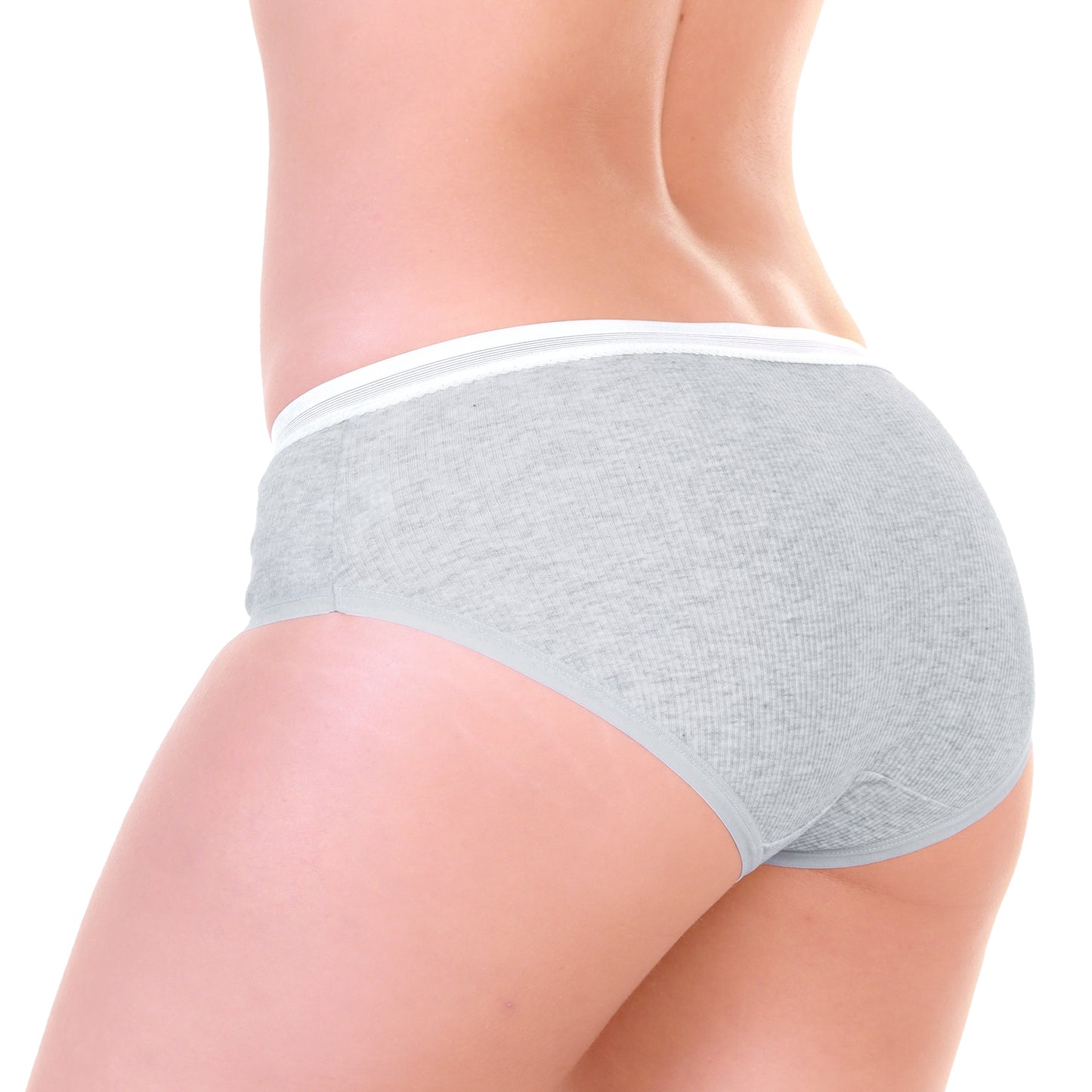 Cotton Hiphugger Panties with Elastic Waistband (6-Pack)