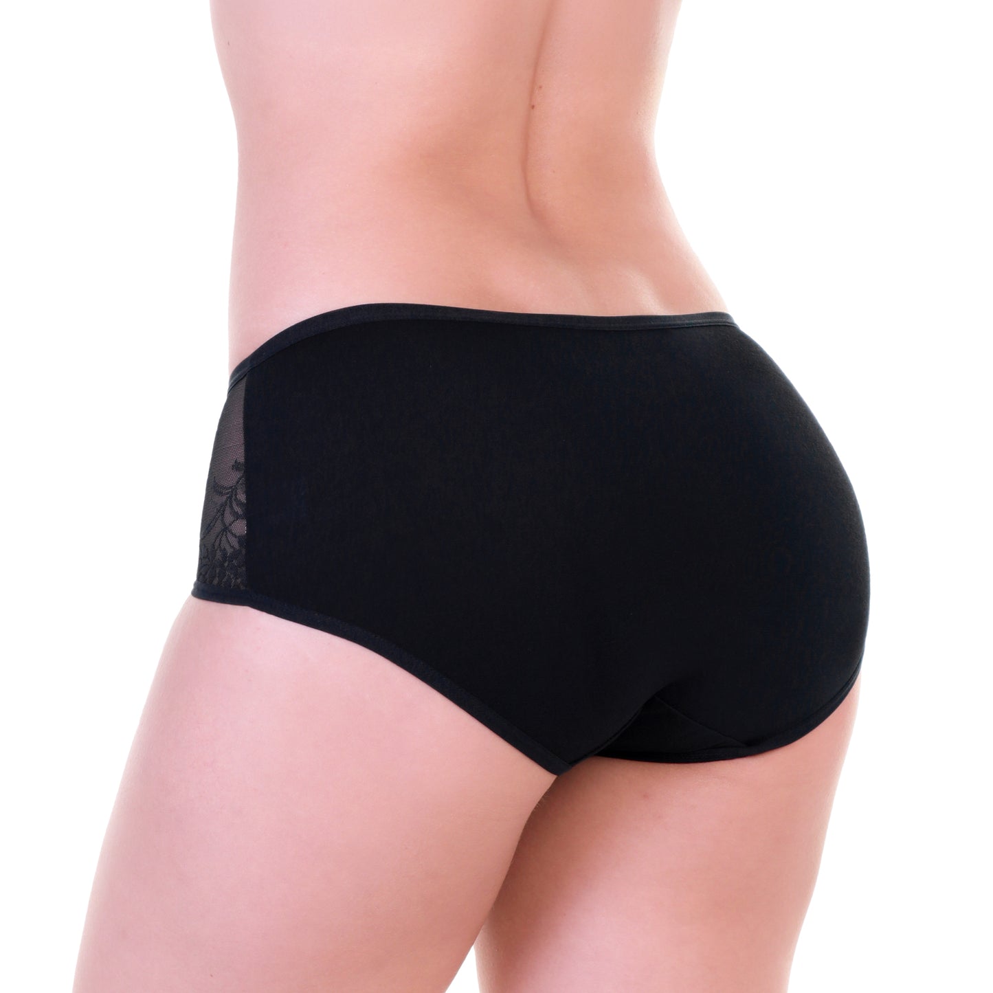 Cotton Hiphugger Panties with Mesh Accent Detail (6-Pack)