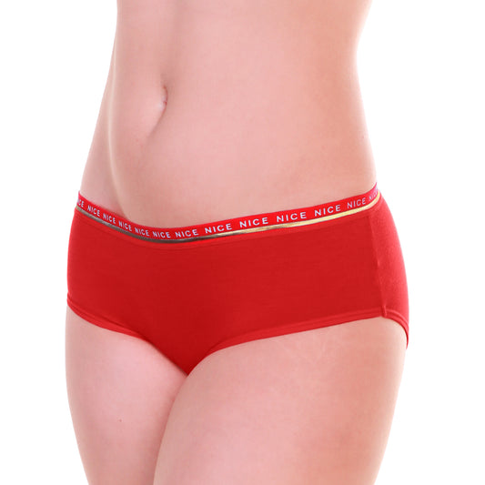 Cotton Hiphugger Panties with Elastic Waistband (6-Pack)