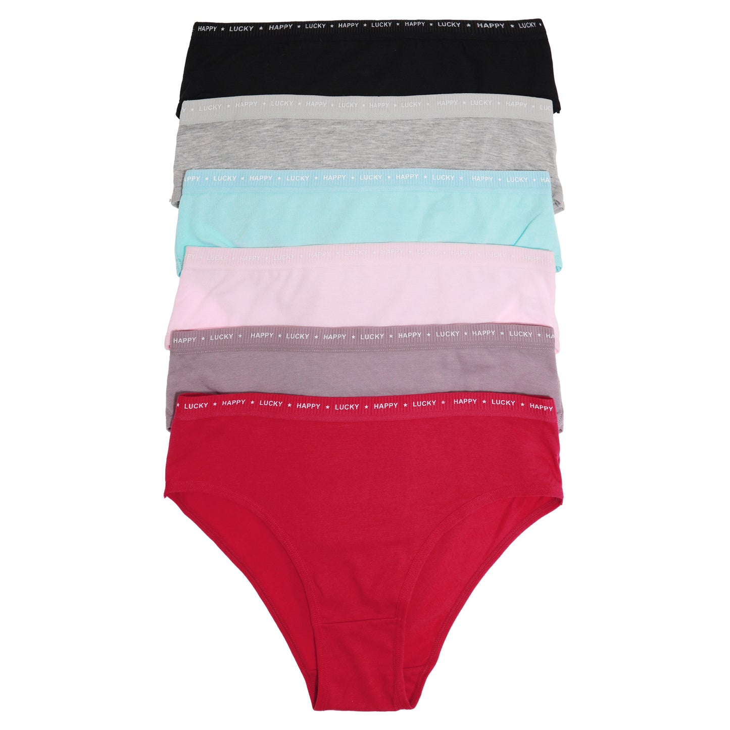 Cotton Bikini Panties with Waistband Detail (6-Pack)