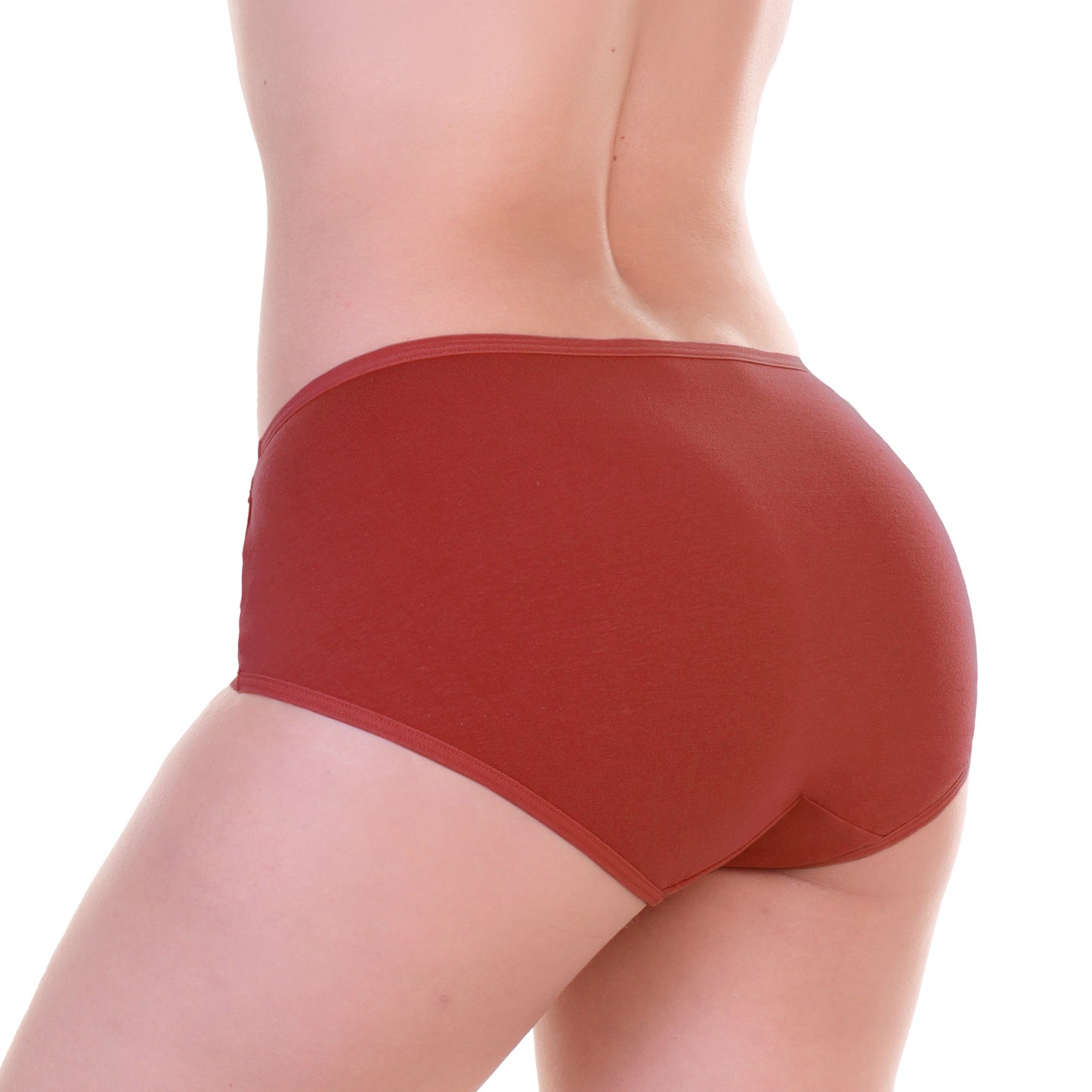 Classic Cotton Hiphugger Panties with Lace Detail (6-Pack)