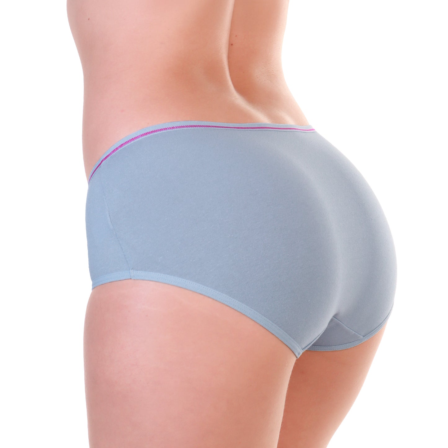 Cotton Mid-Rise Briefs with LOVE Design (6-Pack)
