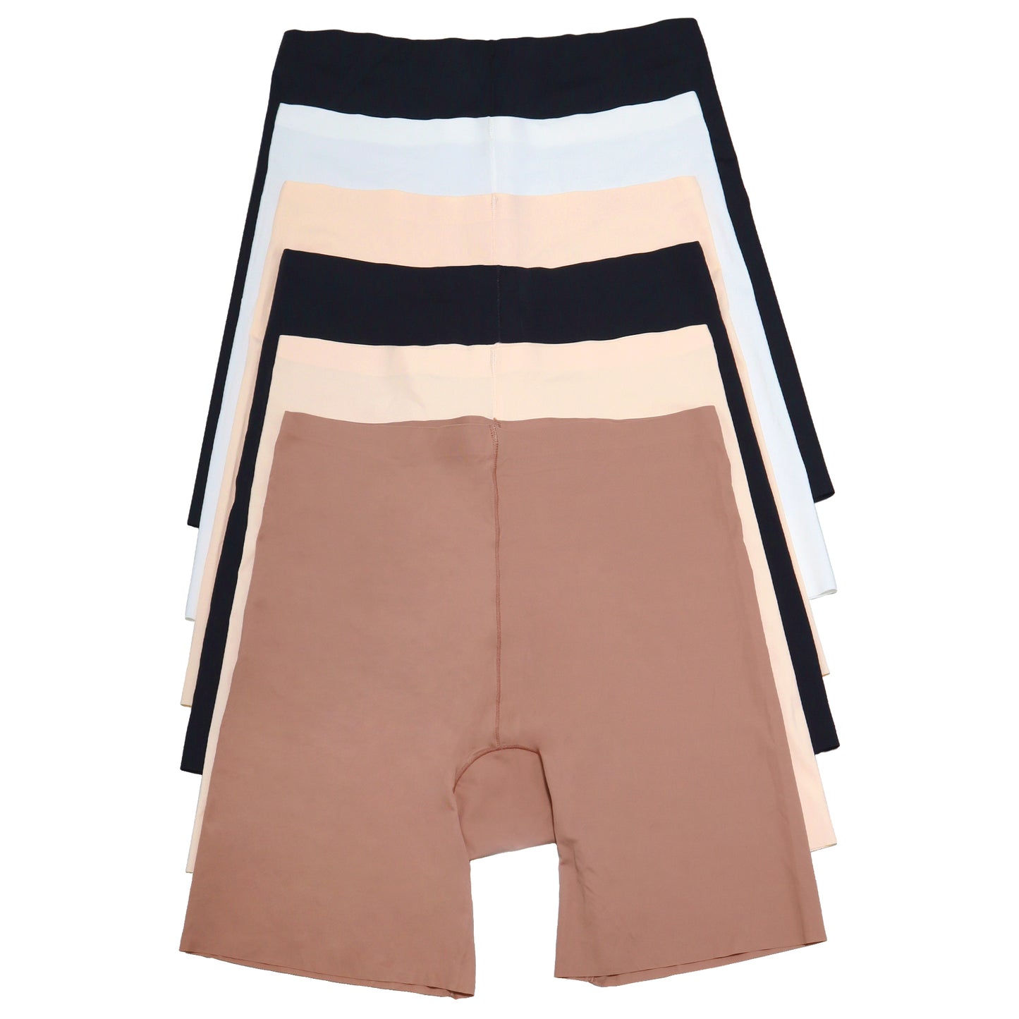 High Rise Nylon Laser Cut Safety Shorts (6-Pack)