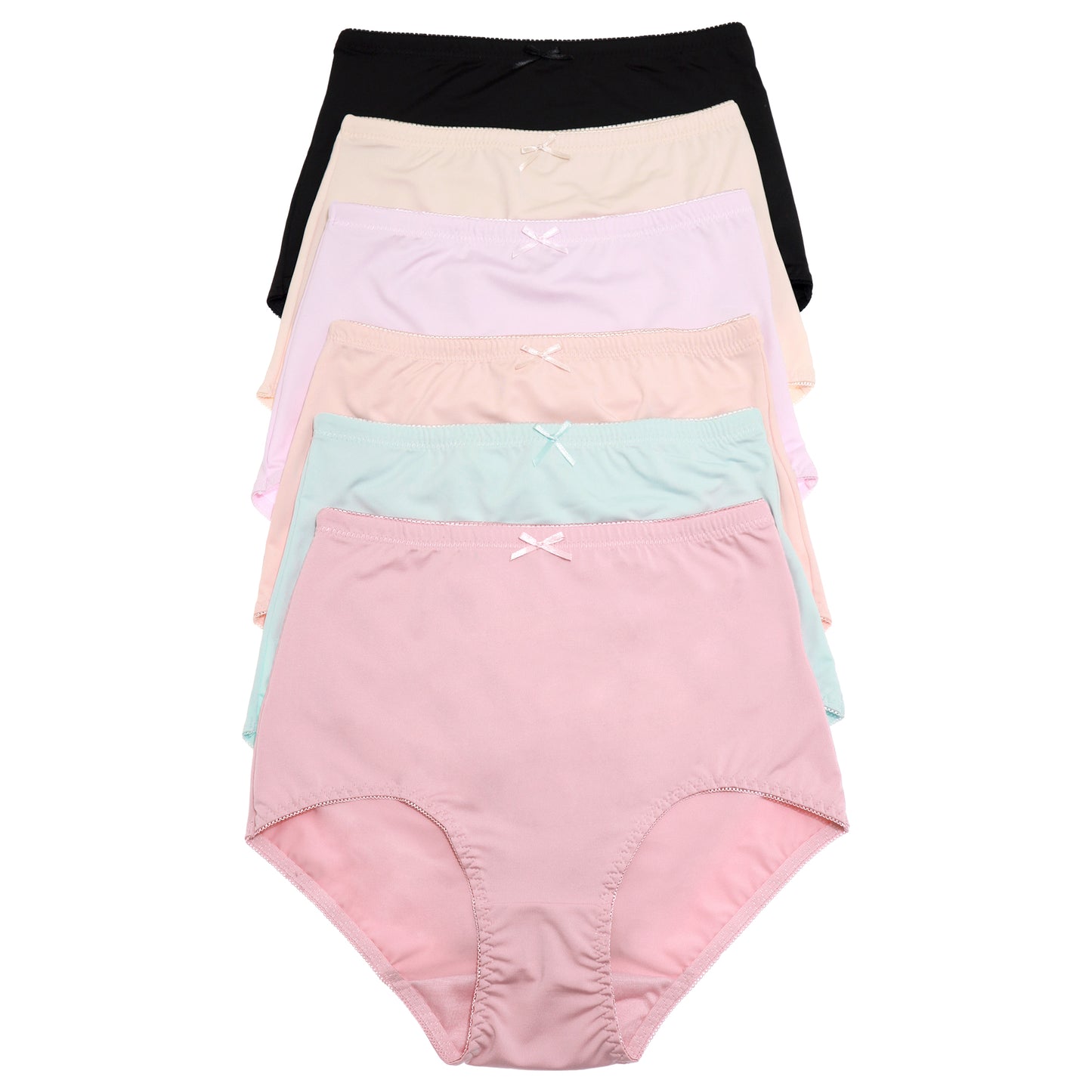 Nylon High Waist Classic Briefs (6-Pack)