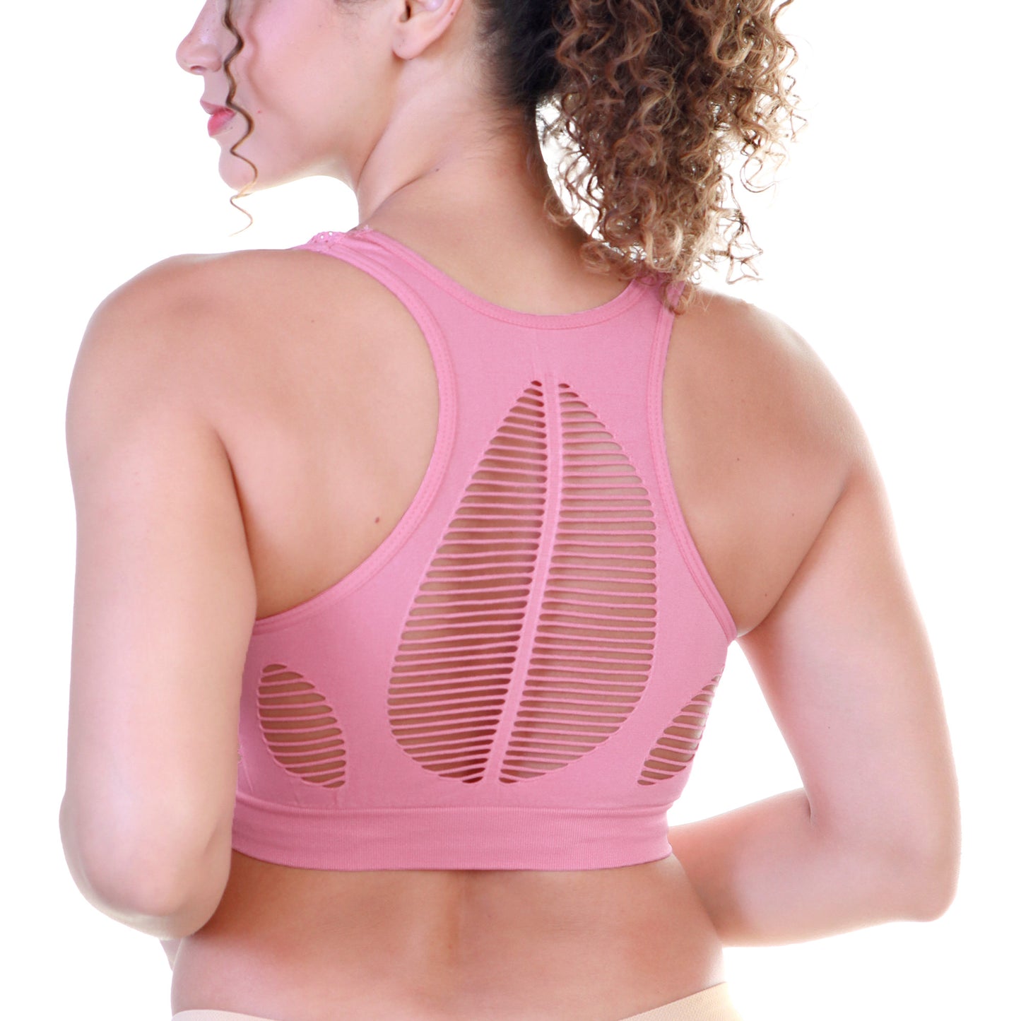 Seamless Racerback Bra with Cutouts (6-Pack)