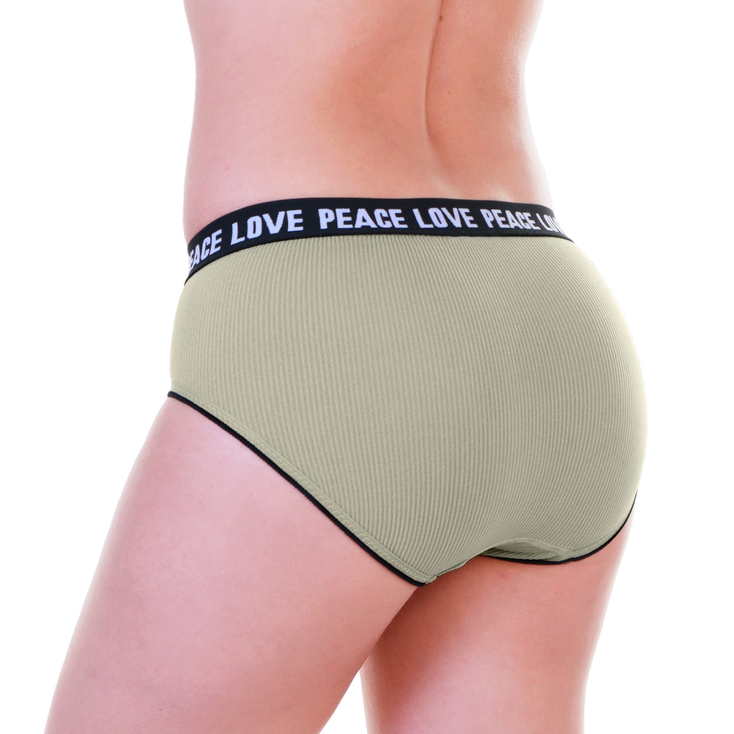 Seamless Panties with Love Peace Print (6-Pack)