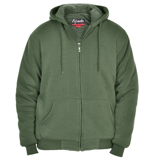 Men's Sherpa-Lined Hoodie Jacket