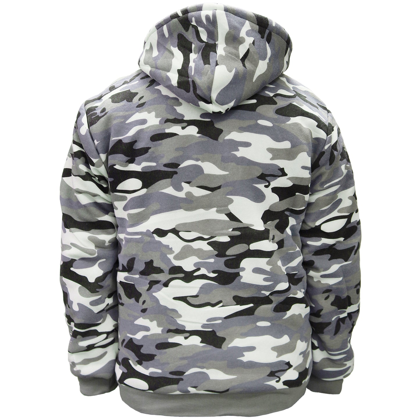 Men's Full-Zip Camo Sherpa-Lined Hoodie Jacket (1-Pack)