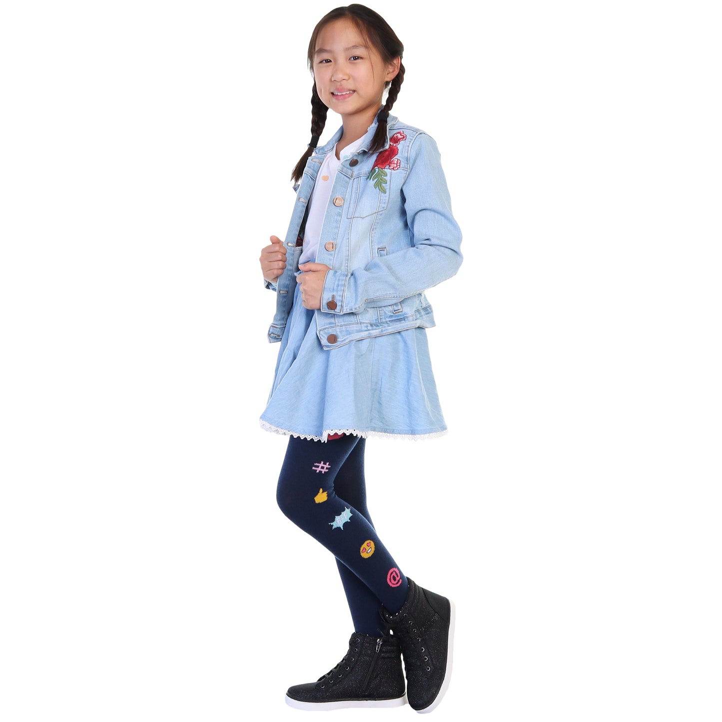 Girl's Colorful Patterned Winter Tights (6-Pack)