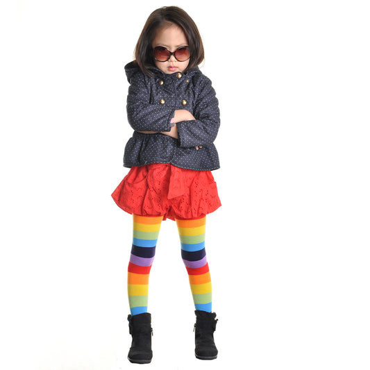 Girls Fancy Designed Tights (6-Pairs)