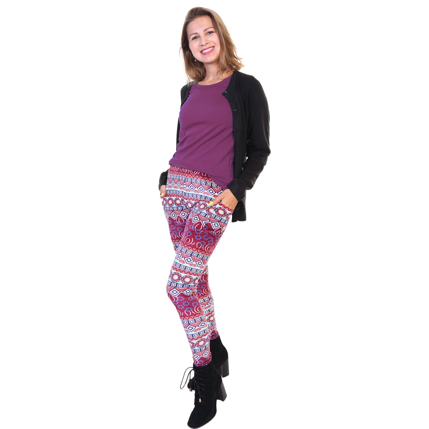 Mommy and Me Velvet Patterned Leggings (3-Pack)