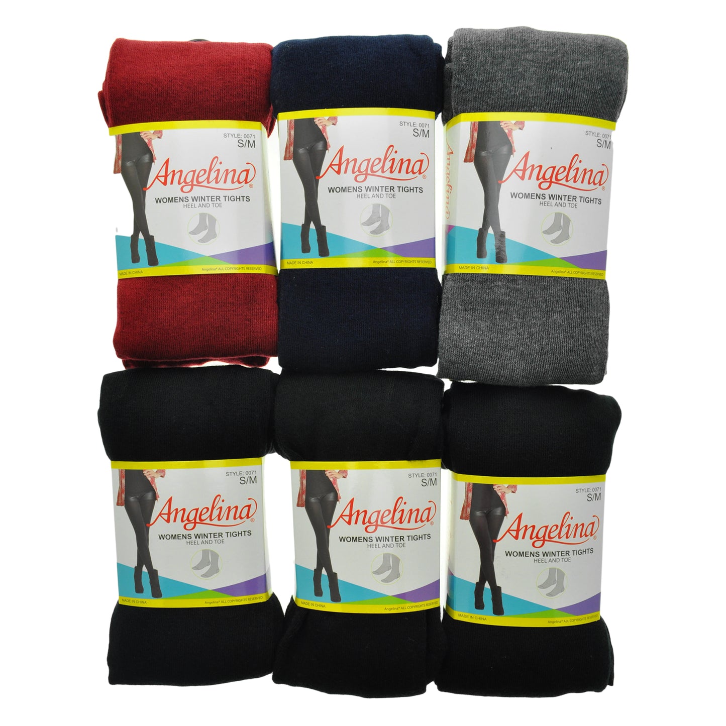 Lady's Winter Tights with Heel (6-Pack)