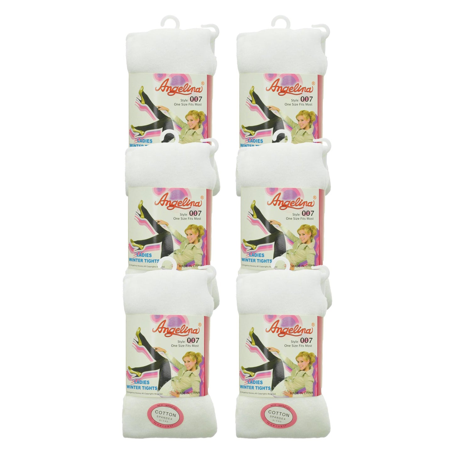 Winter Warmth Patterned Footed or Footless Tights (6-Pack)