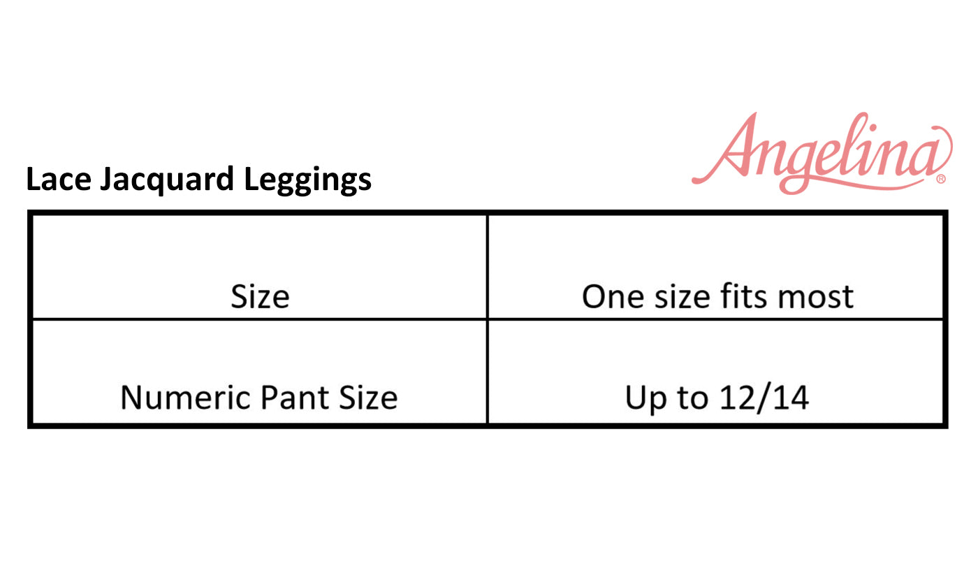 Footless Leggings with Floral Lace Jacquard Design (1-Pack)