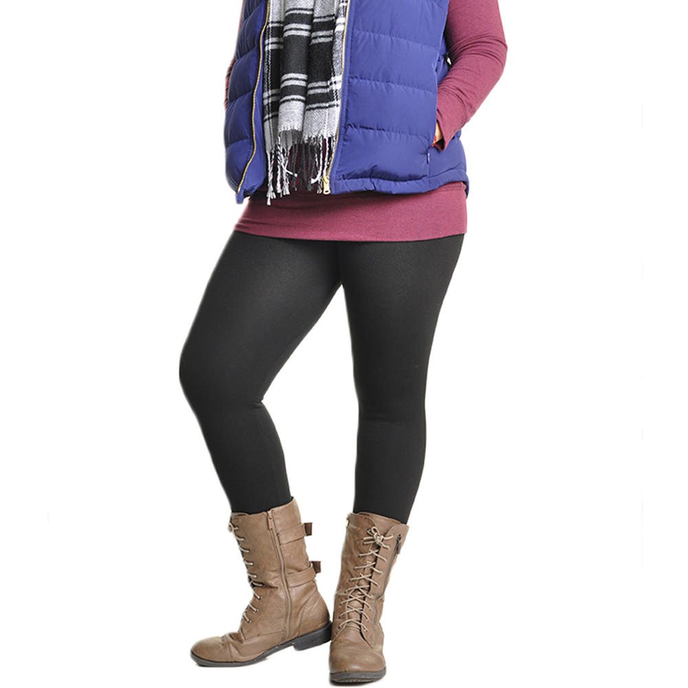 Seamless Footless Leggings with Winter Warmth Plus Lining (1-Pack)