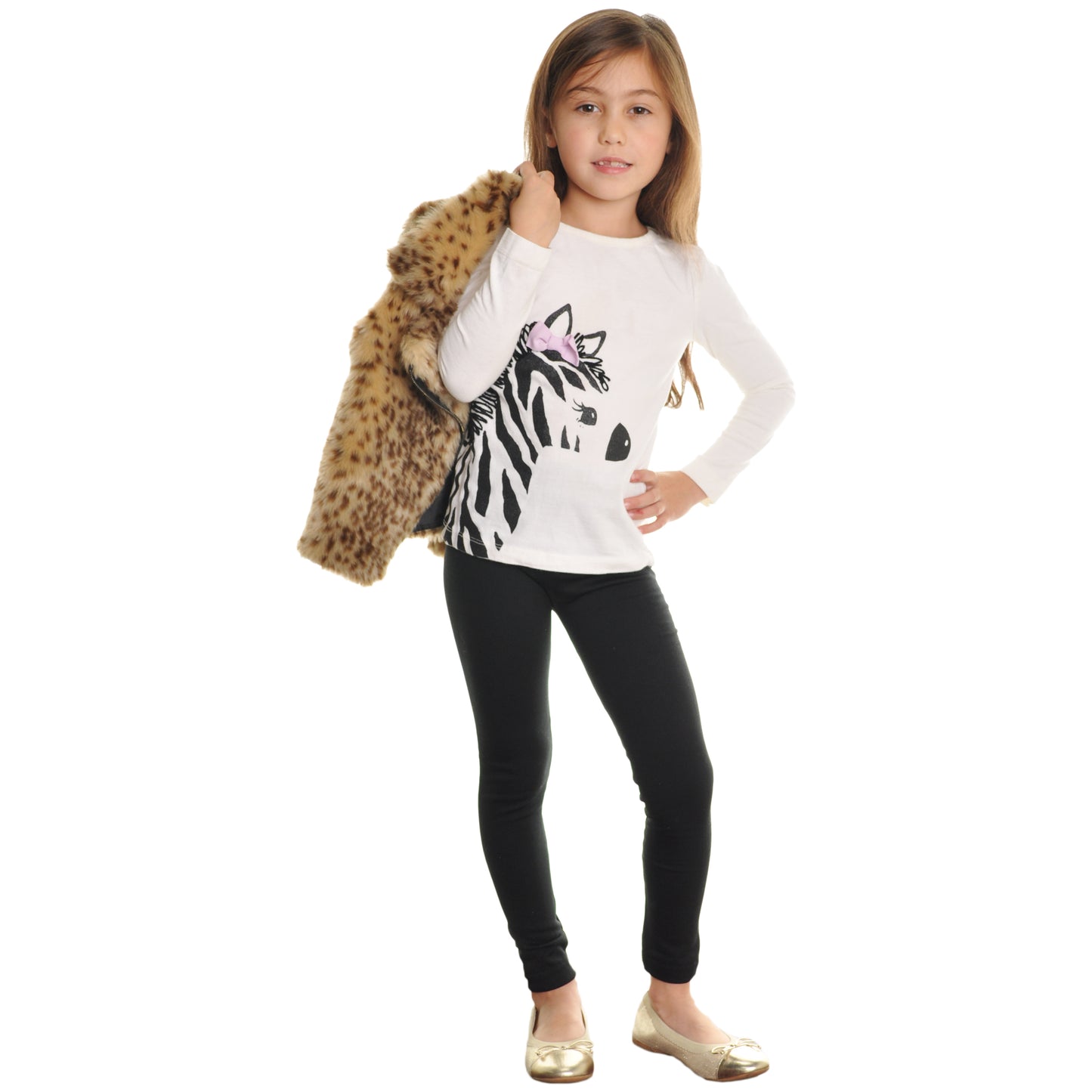 Girls' Fleece-Lined Leggings (6-Pack)