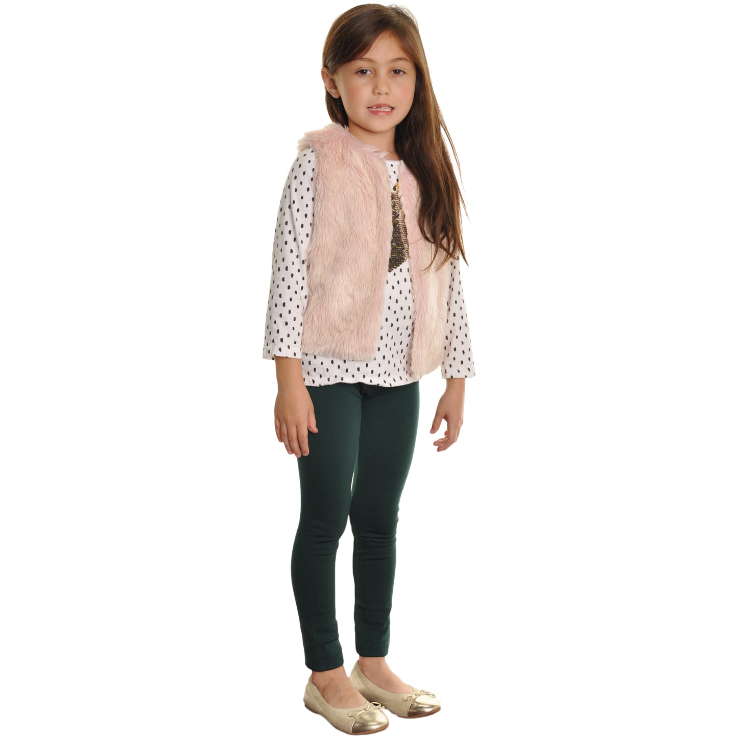 Girls' Fleece-Lined Leggings (6-Pack)