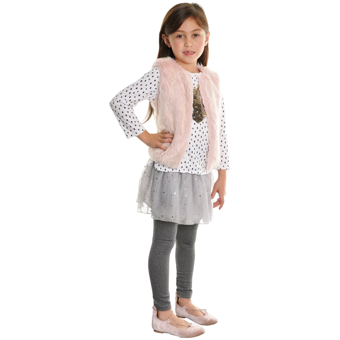 Girls' Fleece-Lined Leggings (6-Pack)