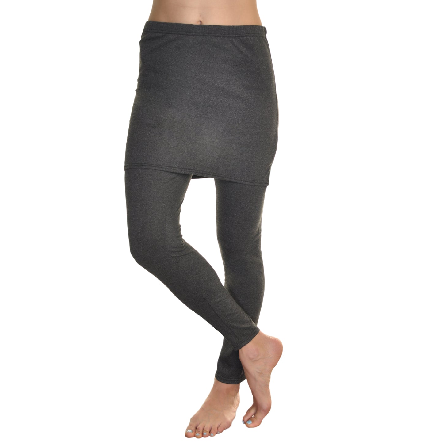 High Waist Leggings with Mini Skirt (1-Pack)