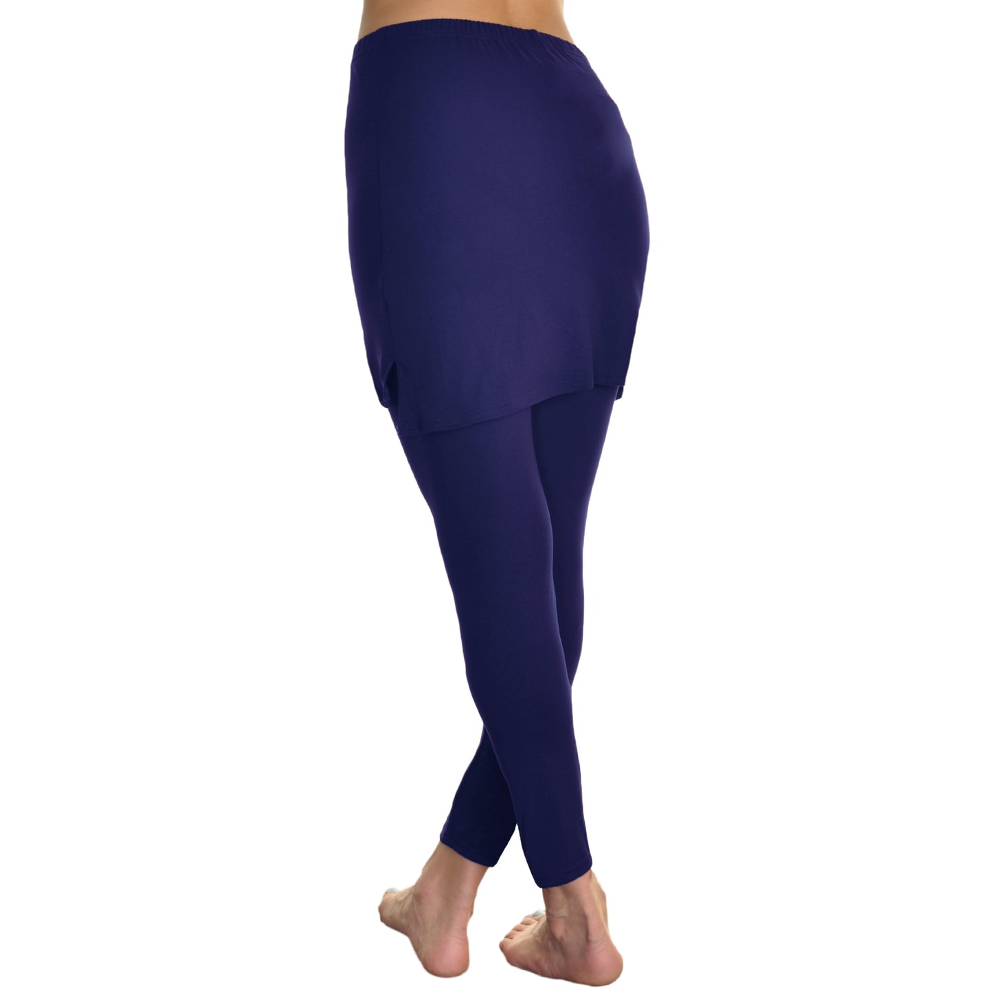 High Waist Leggings with Mini Skirt (1-Pack)