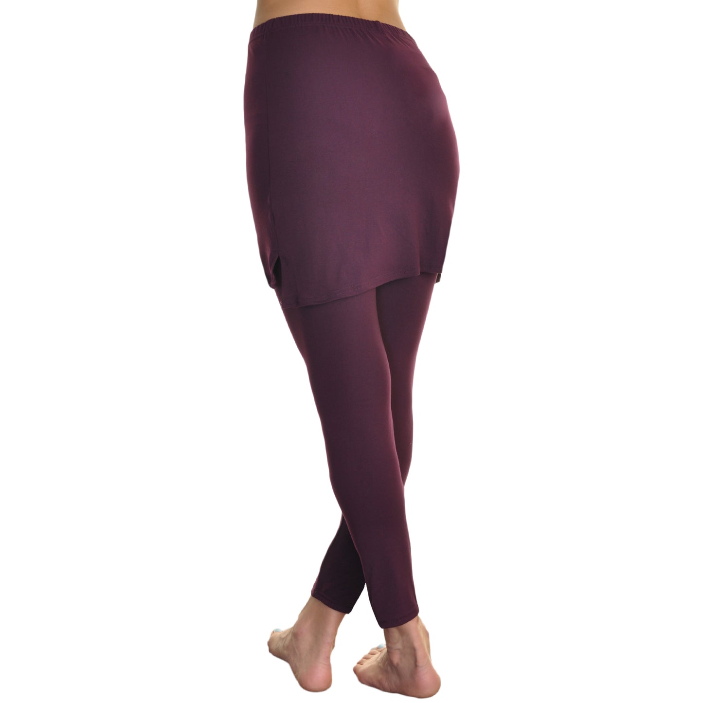 High Waist Leggings with Mini Skirt (1-Pack)