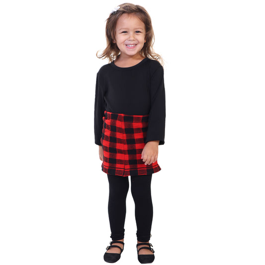 Girls' Sweater Footless Tights with Attached Skirt (3-Pack)