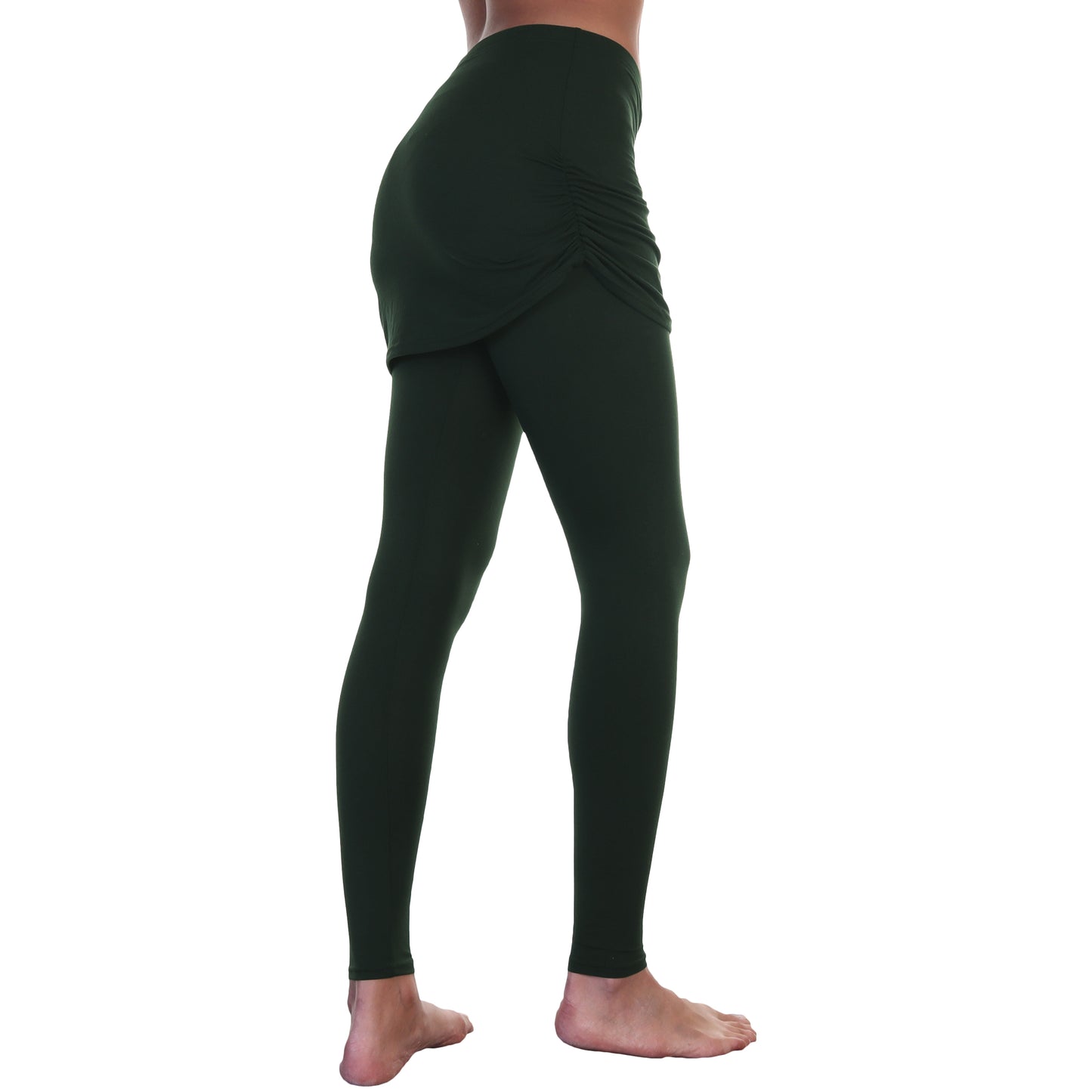 High Waist Leggings with Attached Mini Skirt (1-Pack)