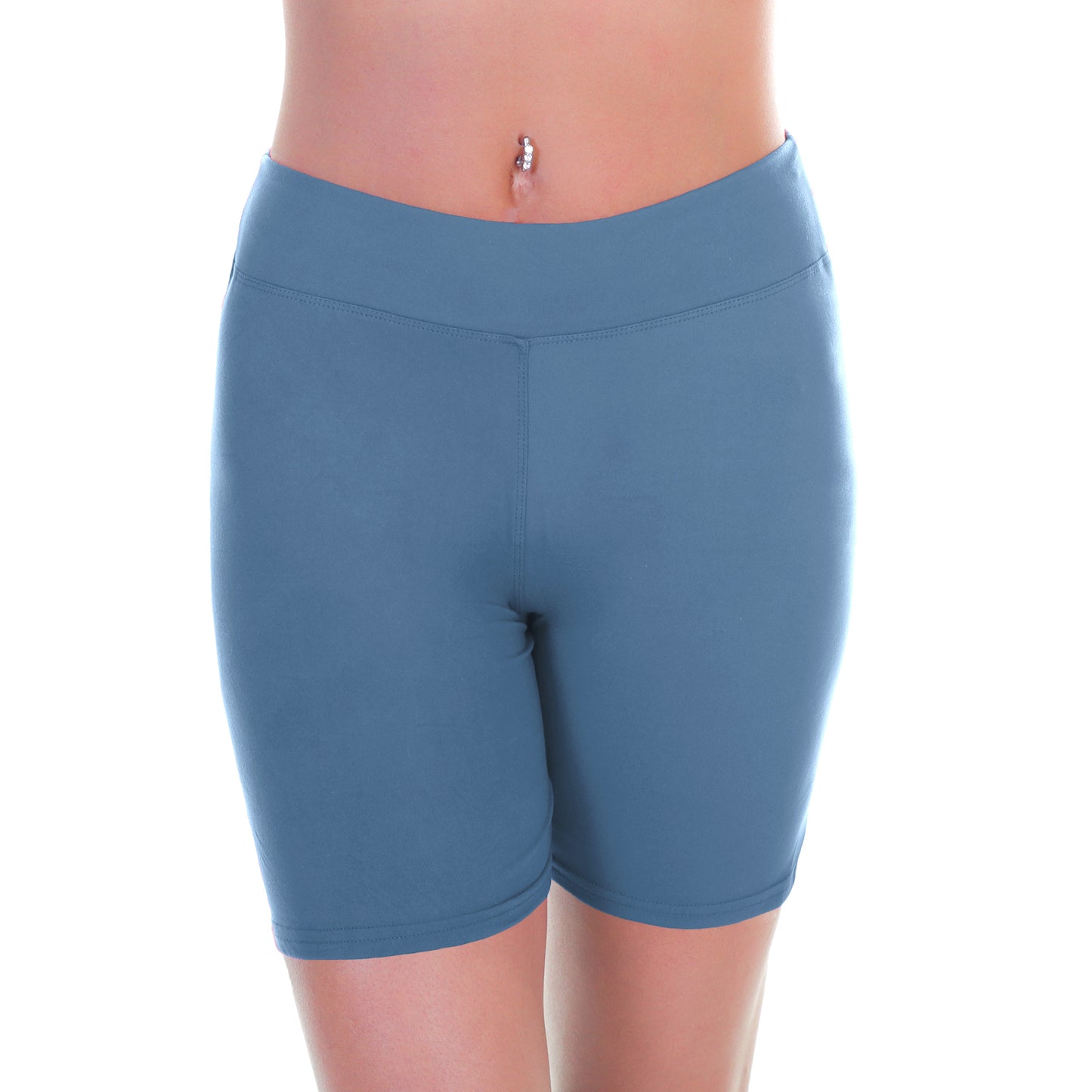 Women's Microfiber High Waist Biker Shorts (4-Pack)