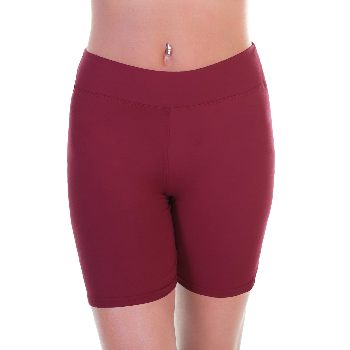 Women's Microfiber High Waist Biker Shorts (4-Pack)