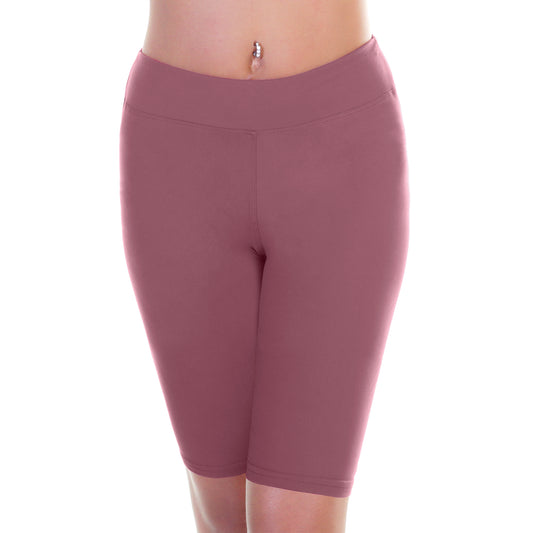 Women's Microfiber High Waist Knee Length Shorts (4-Pack)