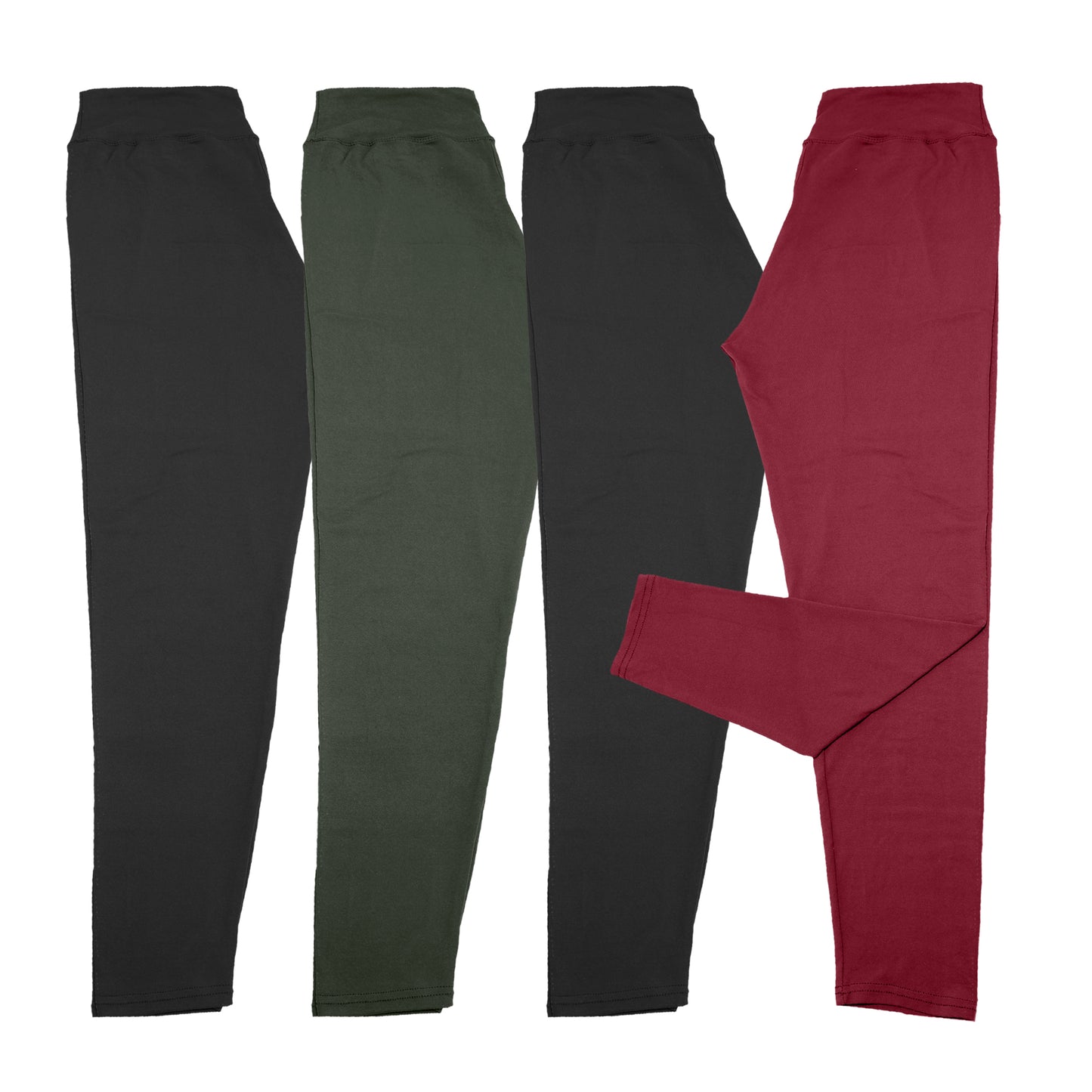 Women's Microfiber High Waist Full Coverage Cropped Legging (4-Pack)