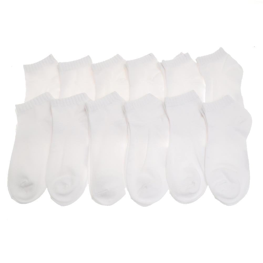Cotton Low Cut Trainer Socks (12-Pairs)