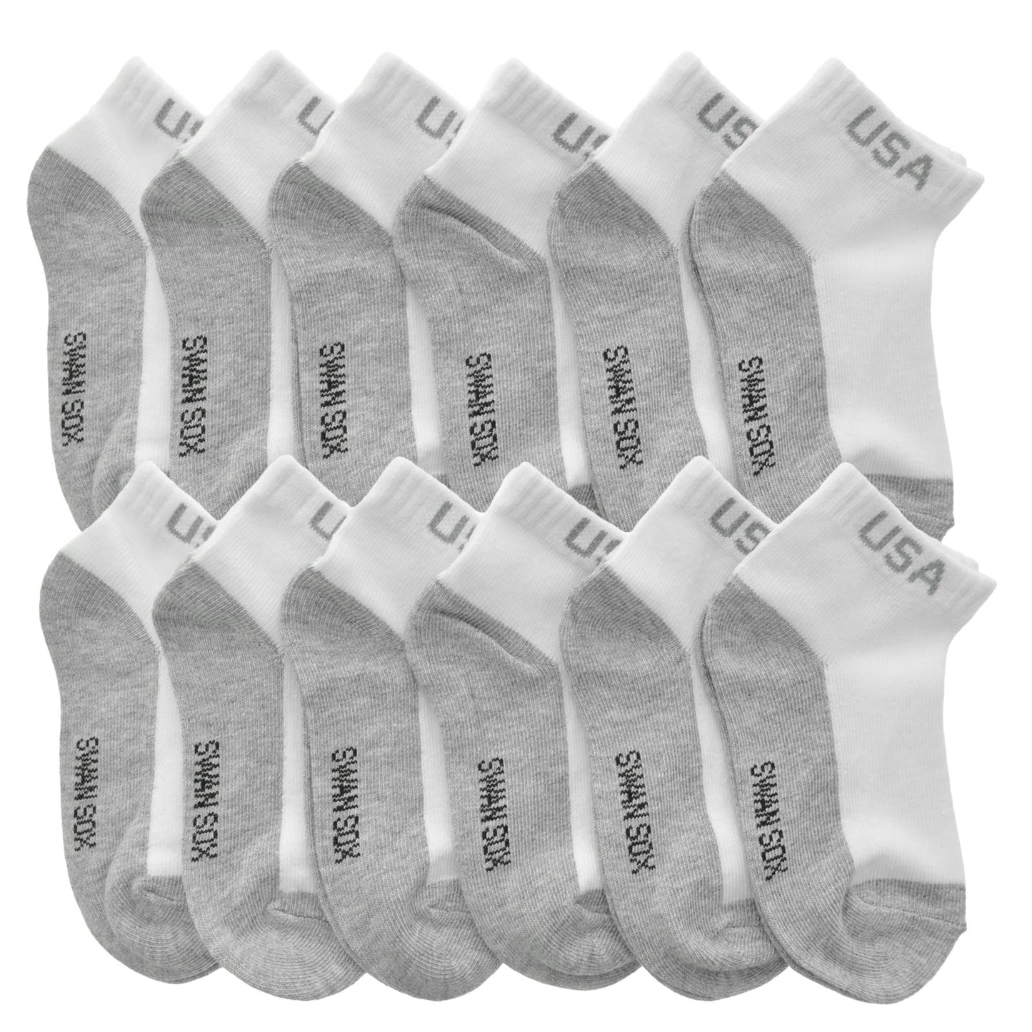 Cotton Low Cut Trainer Socks (12-Pairs)