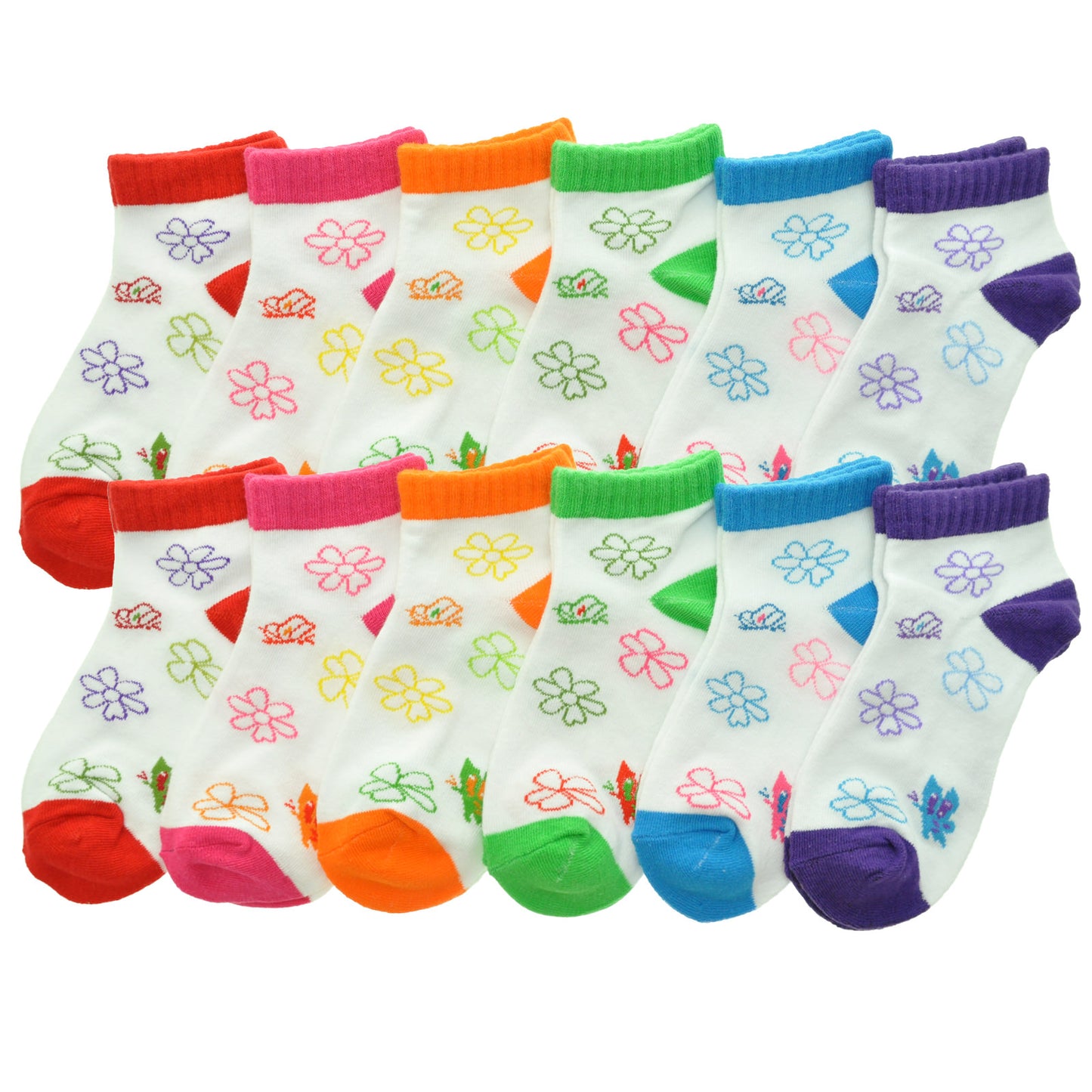 Cotton Low Cut Trainer Socks (12-Pairs)