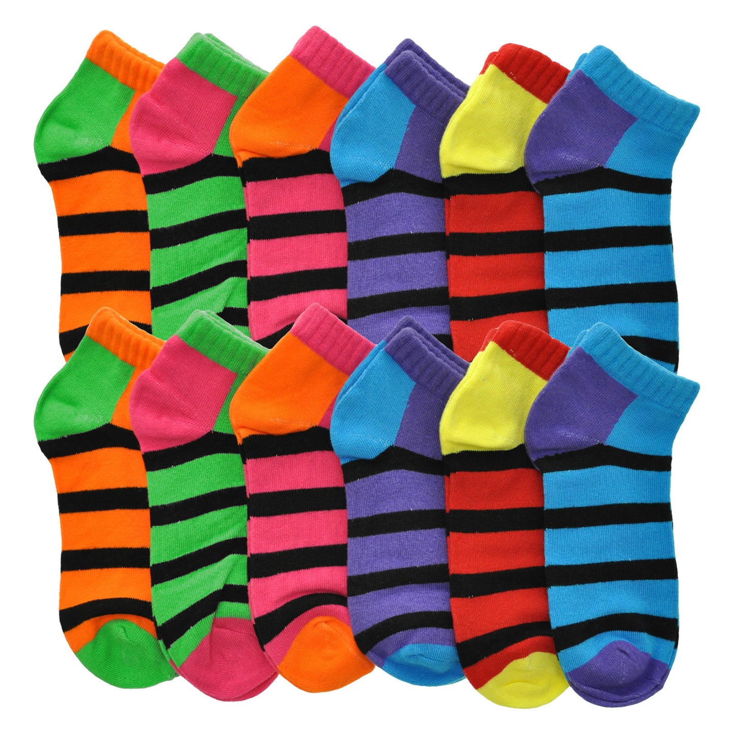 Cotton Low Cut Trainer Socks (12-Pairs)