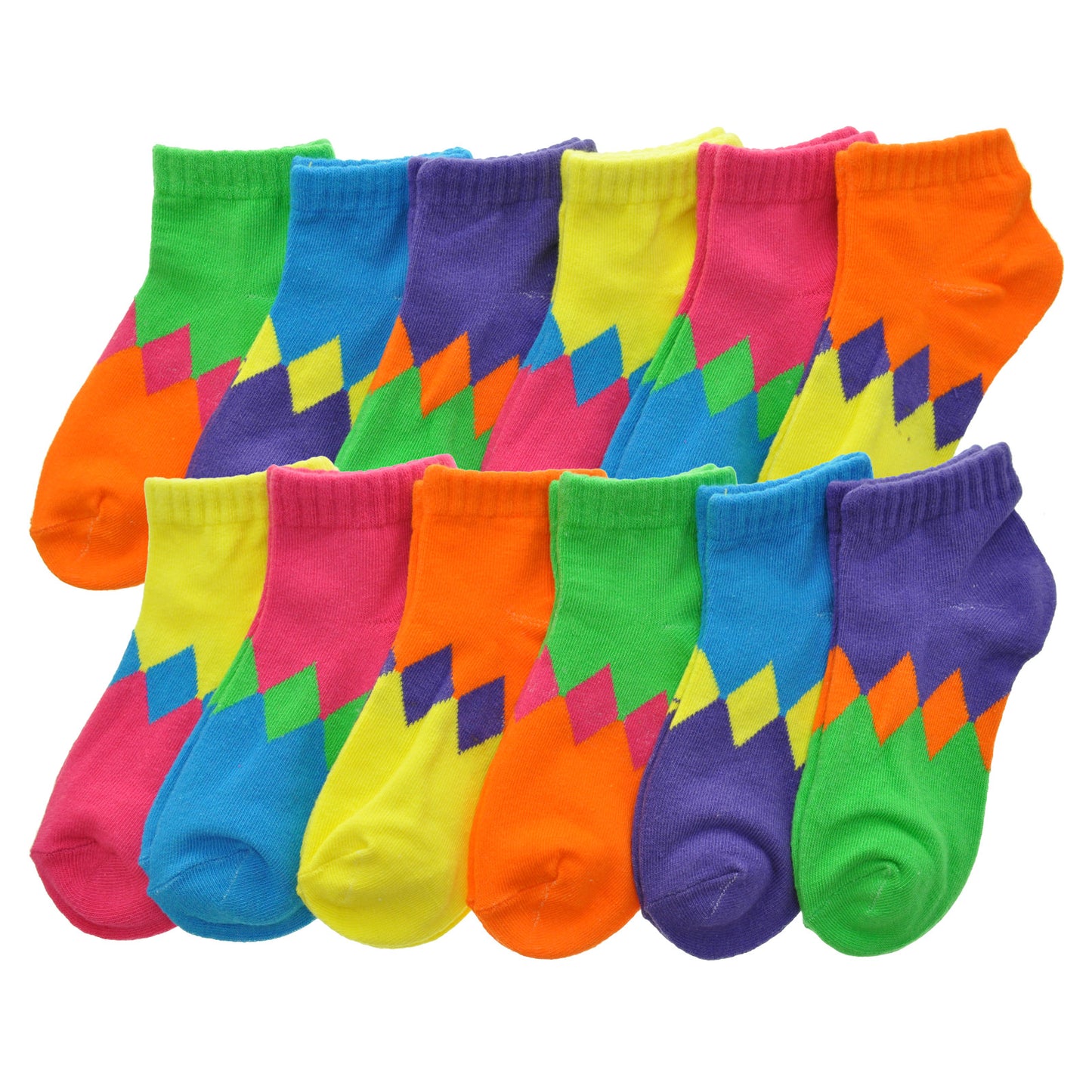 Cotton Low Cut Trainer Socks (12-Pairs)