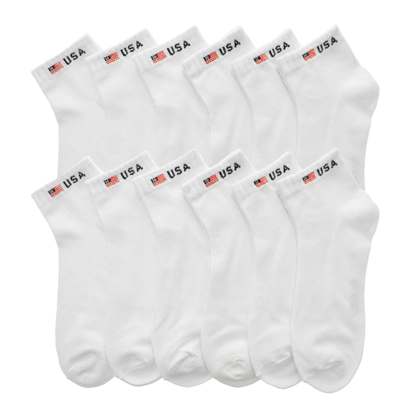 Cotton Low Cut Trainer Socks (12-Pairs)