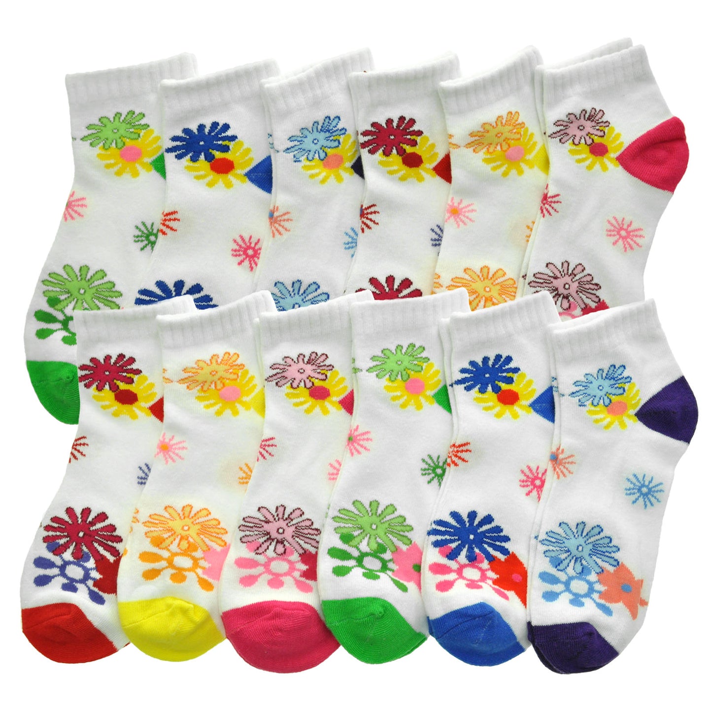 Cotton Low Cut Trainer Socks (12-Pairs)