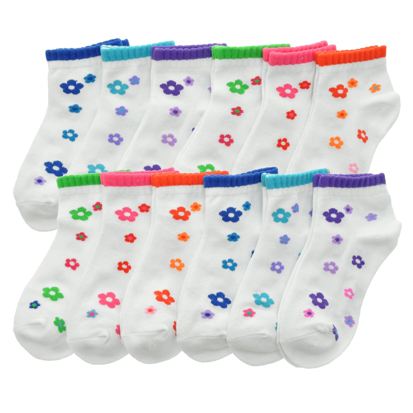 Cotton Low Cut Trainer Socks (12-Pairs)