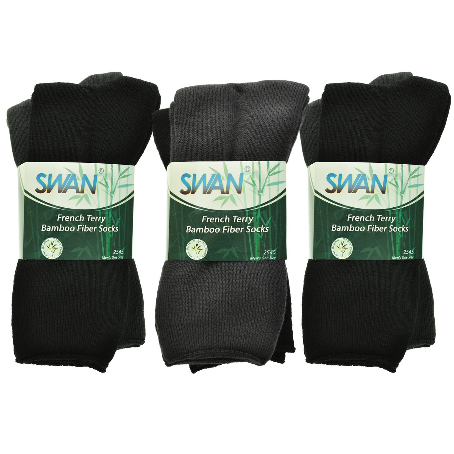 Bamboo Fiber French Terry Socks (2 or 6 Pairs)