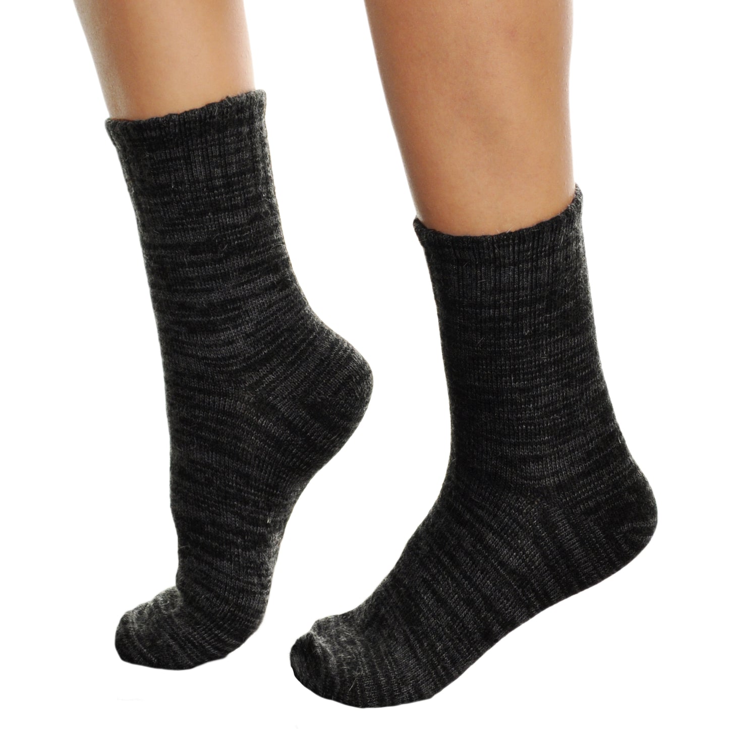 Marled Unisex Wool Blend Crew Socks (3-Pairs)