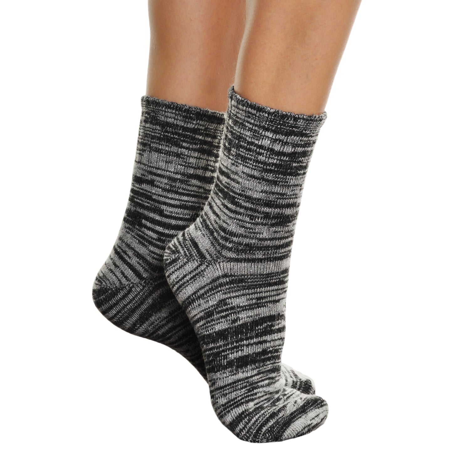 Marled Unisex Wool Blend Crew Socks (3-Pairs)
