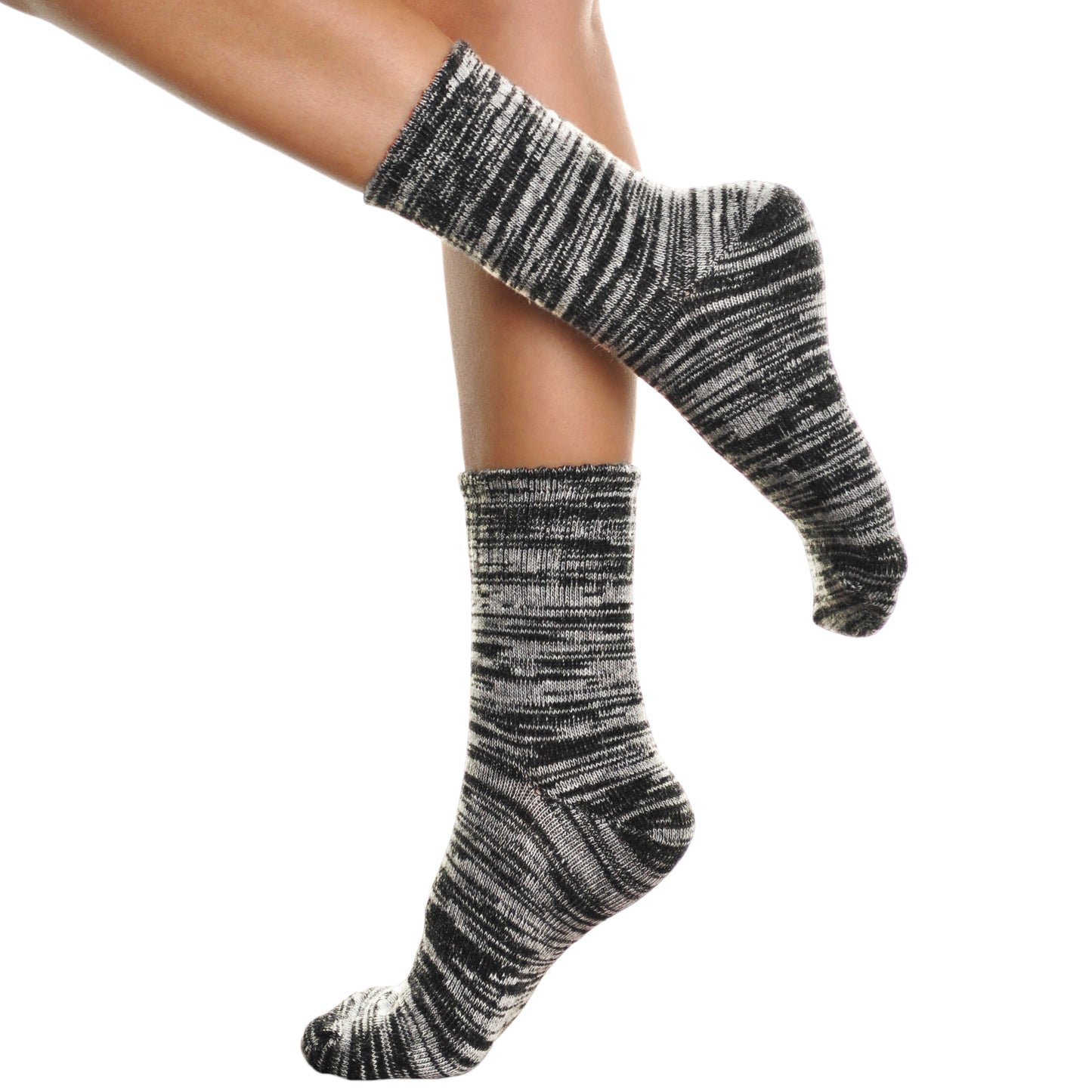 Marled Unisex Wool Blend Crew Socks (3-Pairs)