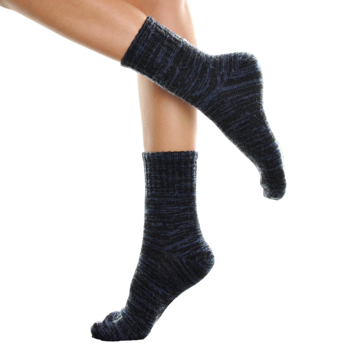 Marled Unisex Wool Blend Crew Socks (3-Pairs)