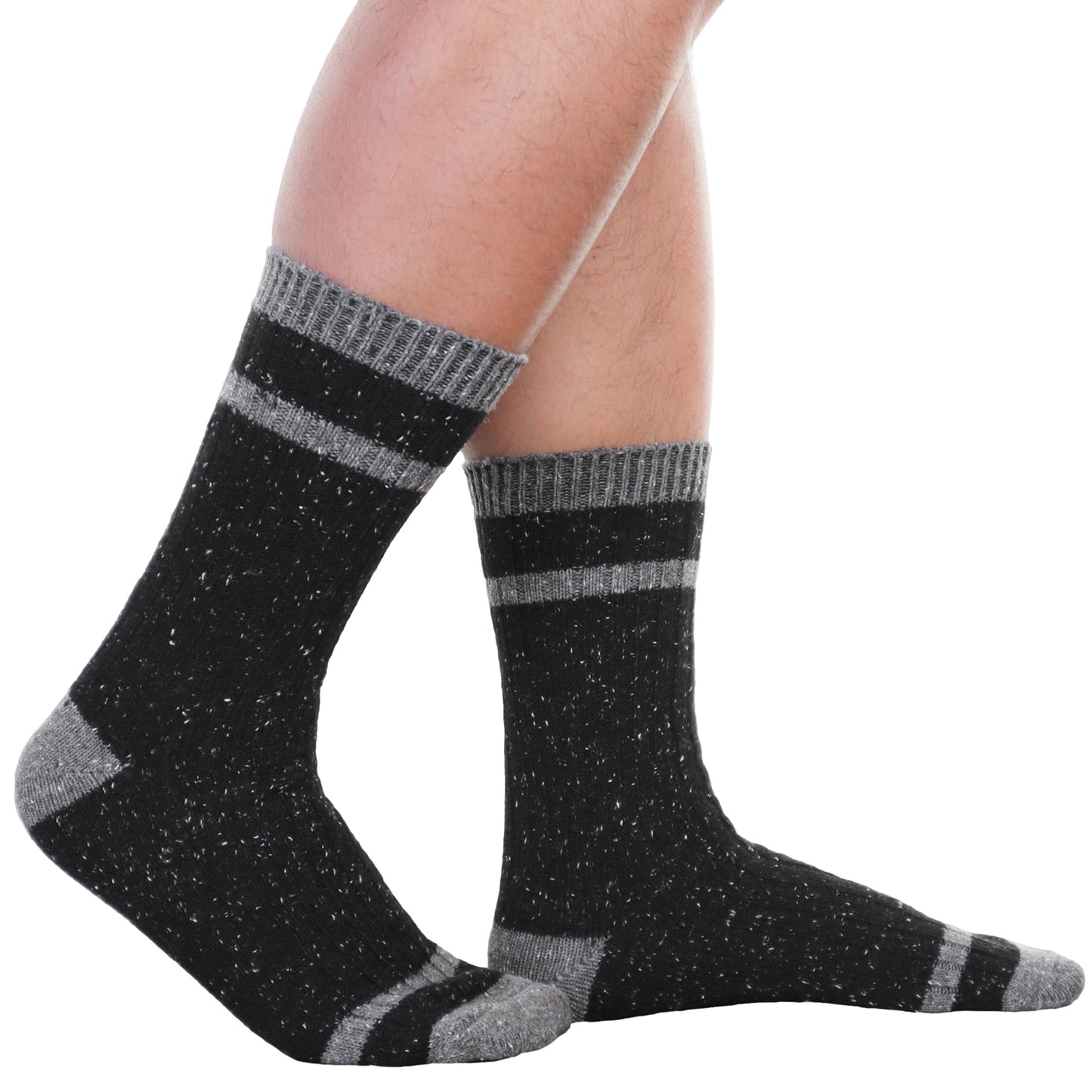 Men's Rib Knit Crew Socks (6-Pairs)