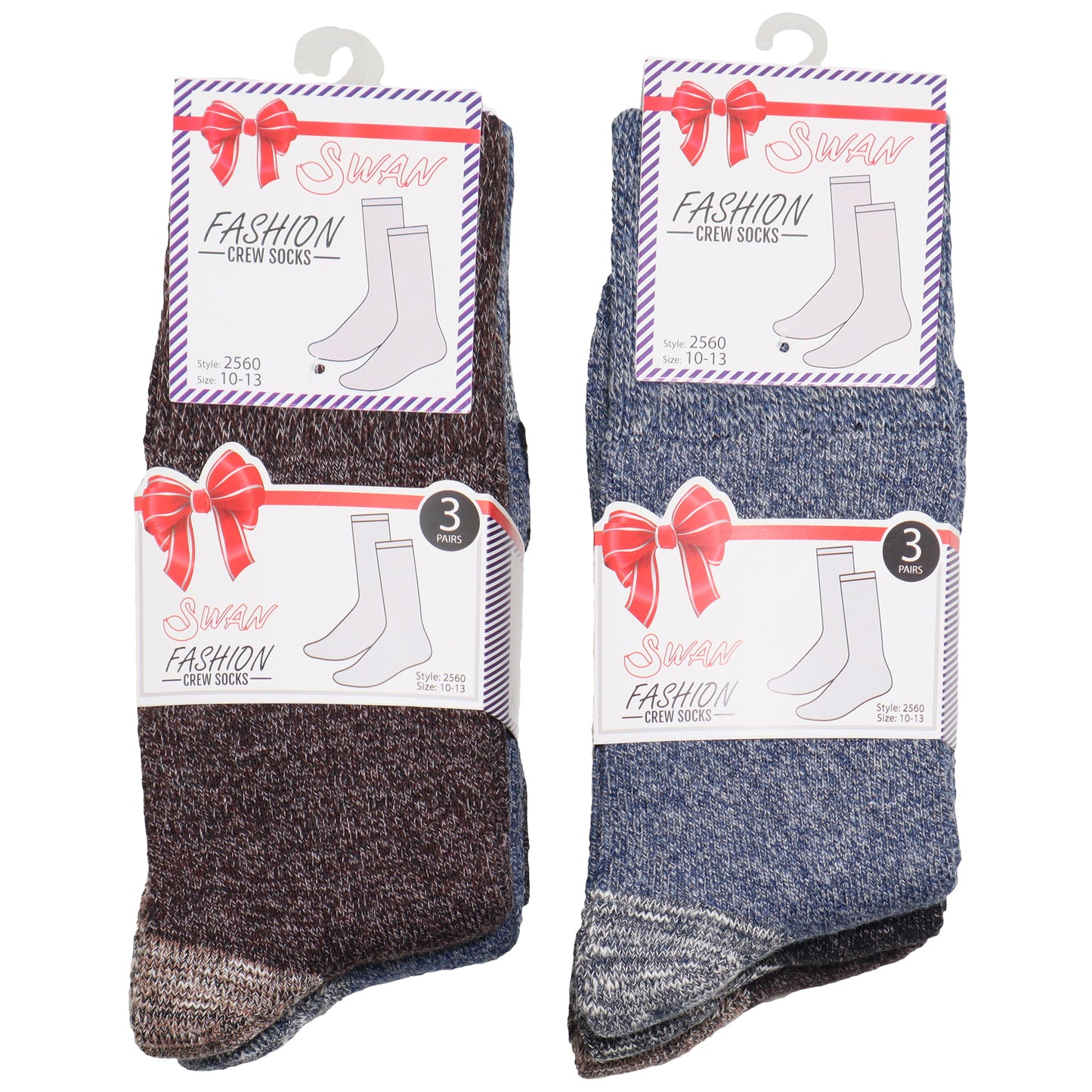 Men's Marled Crew Socks (6-Pairs)